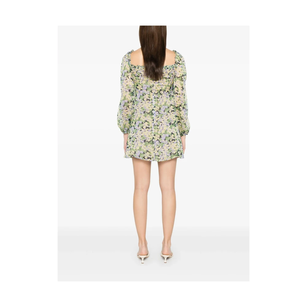 Raquel Diniz Bloemenprint Jurk met Gerimpelde Halslijn Multicolor Dames