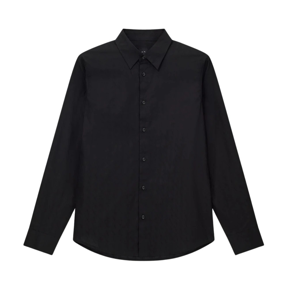 Armani Exchange Herren Schwarz Shirts, K, Mgröße: