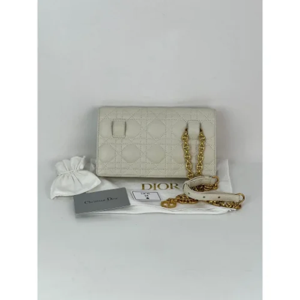 Dior Vintage Pre-owned Leather dior-bags White Dames