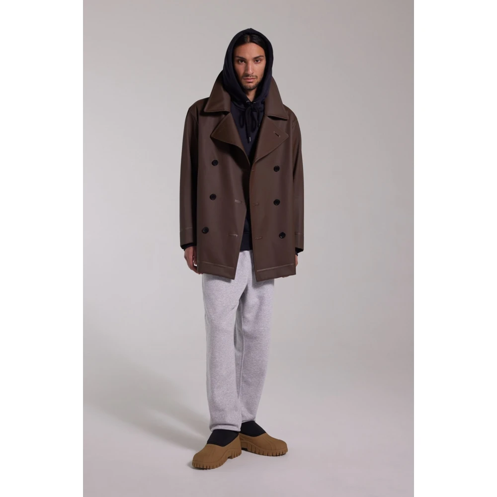 Stutterheim Klassieke Double-Breasted Regenjas Brown Heren