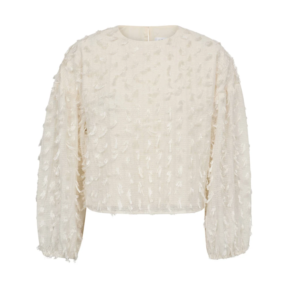 Co'Couture Elegante Blouse met Lange Mouwen Beige Dames