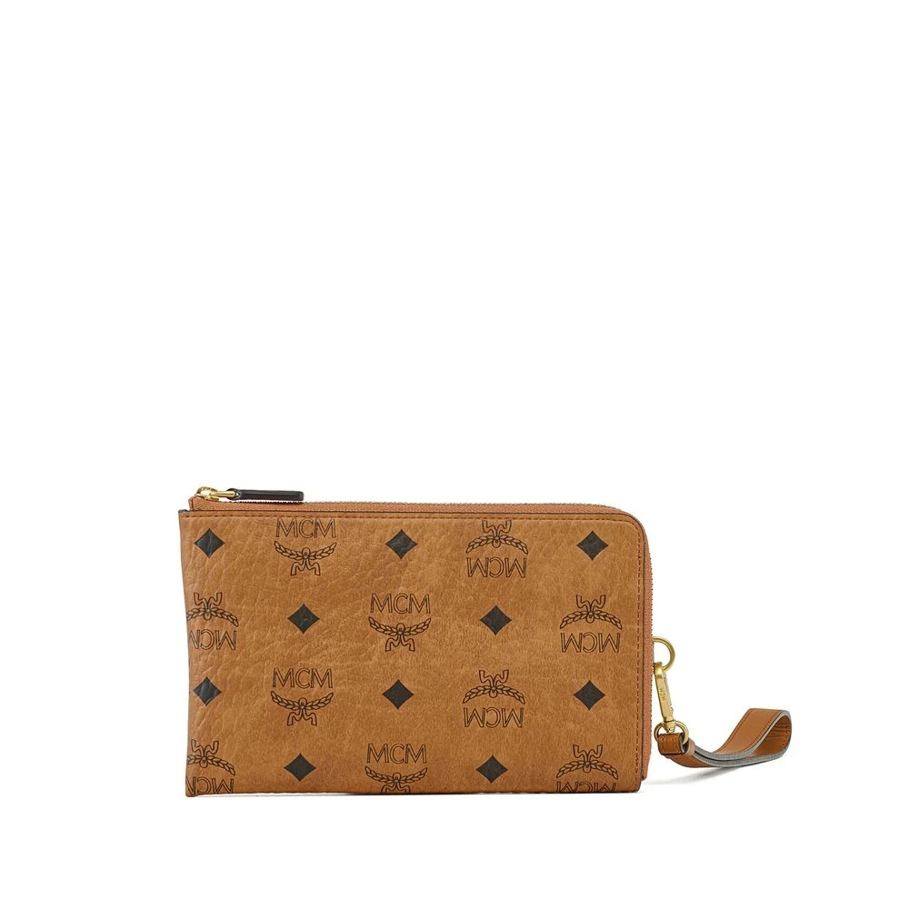 MCM Cognac Bruine Portemonnee met Polsband Brown Heren