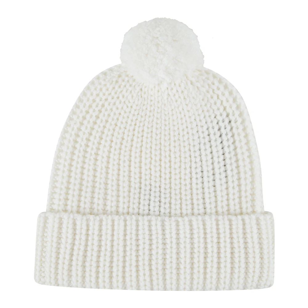 Dsquared2 Witte Gebreide Pom Beanie Hoed White Dames