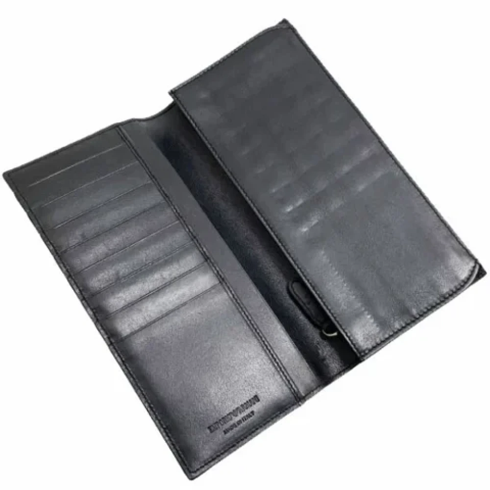 Armani Pre-owned Leather wallets Black Dames