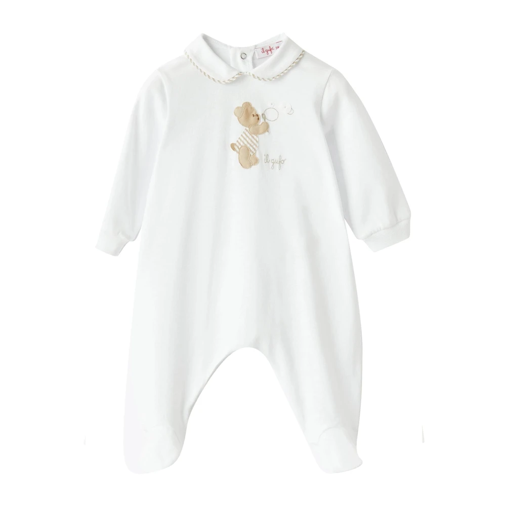 Il Gufo White Cotton Romper - Male - Bodies & Sets - 3 M - Kids