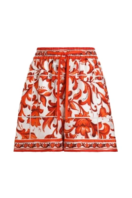 Majolica-print Twill Shorts