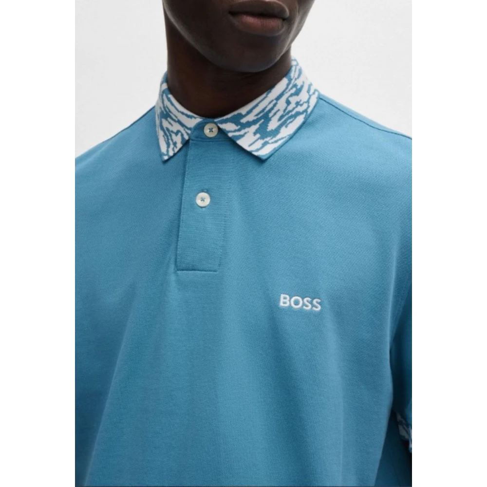 Hugo Boss Ocean Detail Polo Blue Heren