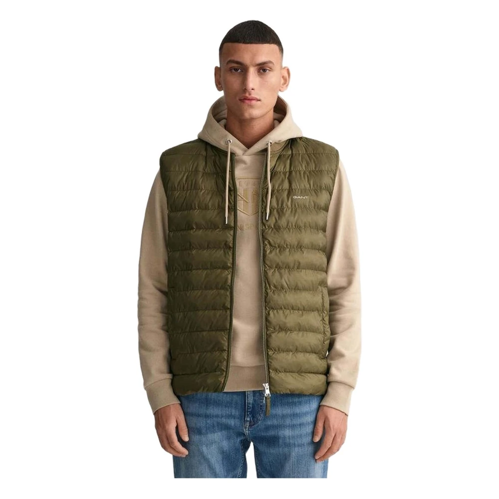 Gant Bomber Vest Green, Herr