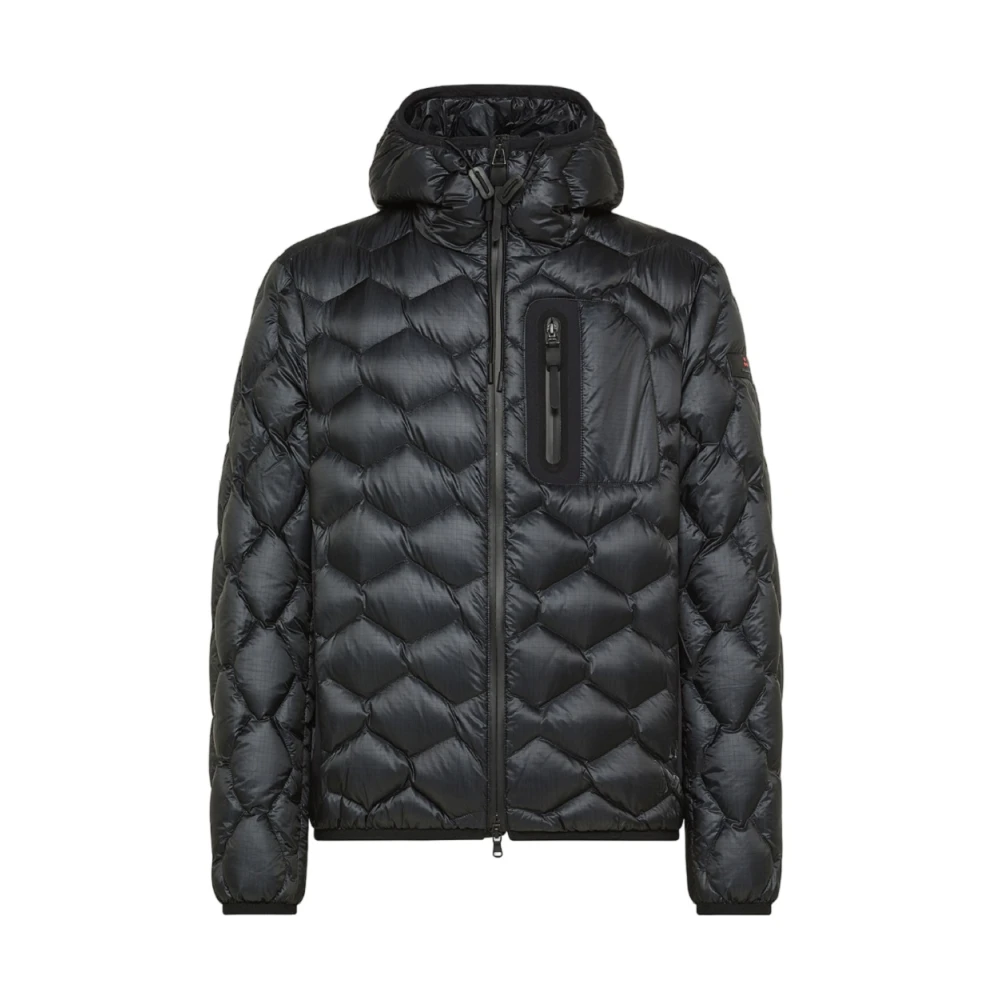 Peuterey Men's Blue Winter Jackets, L, Geometric Puffer Coat