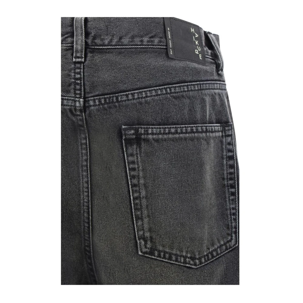 Haikure Klassieke katoenen jeans met ritssluiting Black Heren