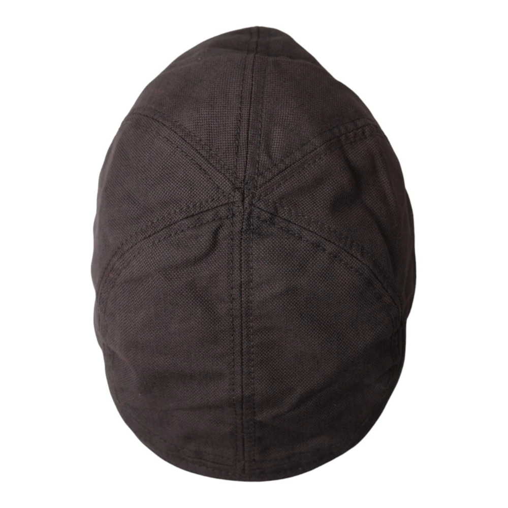 Dolce & Gabbana Bruine Nylon Newsboy Cap Brown Heren
