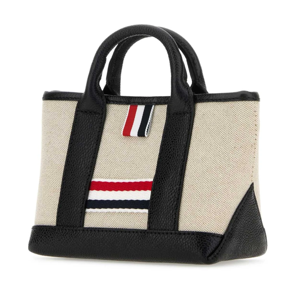 Thom Browne Canvas handtas met Rwb-Stripe Beige Dames