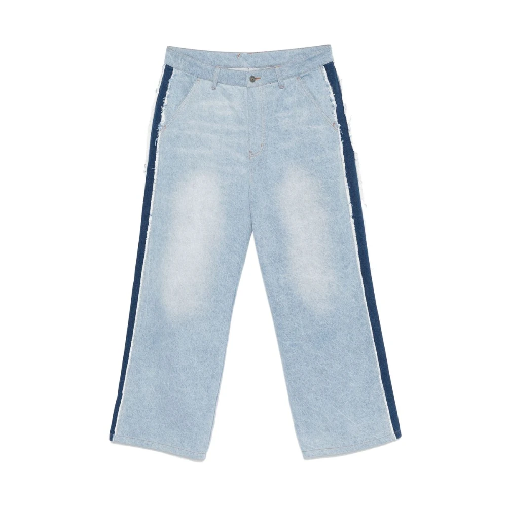 KidSuper Studios Lichtblauwe Denim Wide Leg Jeans Blue Heren