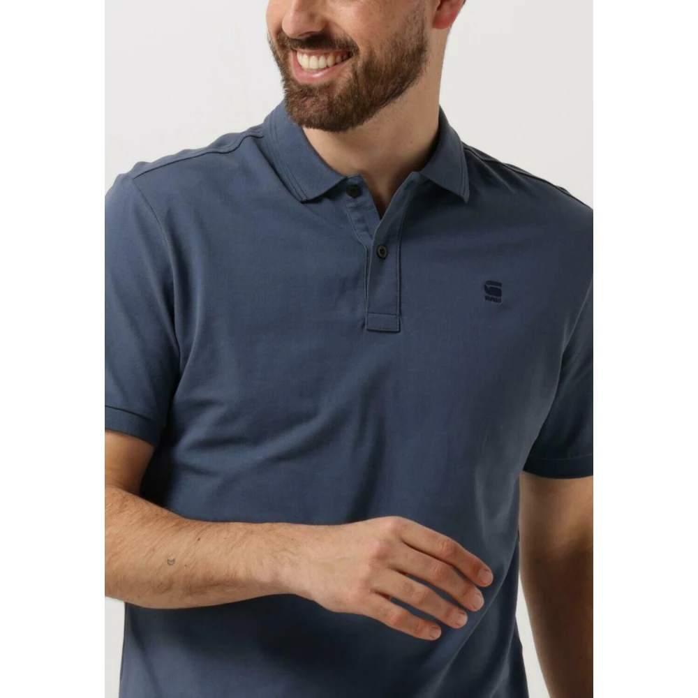 G-Star Slim Polo voor Heren Grijze Jersey Beige Heren