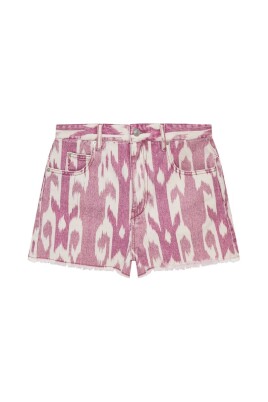 pink-abstract-pattern-print-shorts