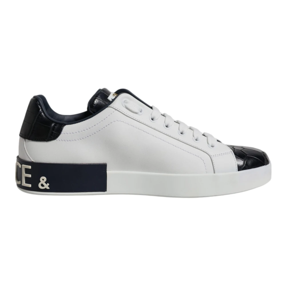 Dolce & Gabbana Men's White Sneakers, 7 Uk, Portofino Trainers