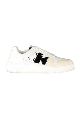 hvid-polyester-sneaker-med-kontrastdetaljer