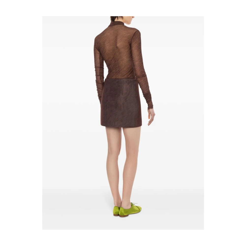 Philosophy di Lorenzo Serafini Bruine Elastische Rok Aw24 Brown Dames