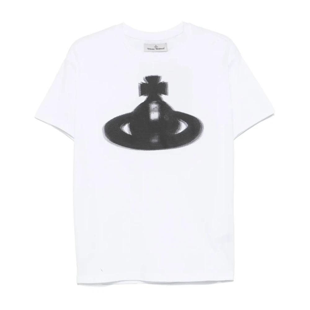 Vivienne Westwood Klassiek Wit Halftone Orb T-Shirt White Heren