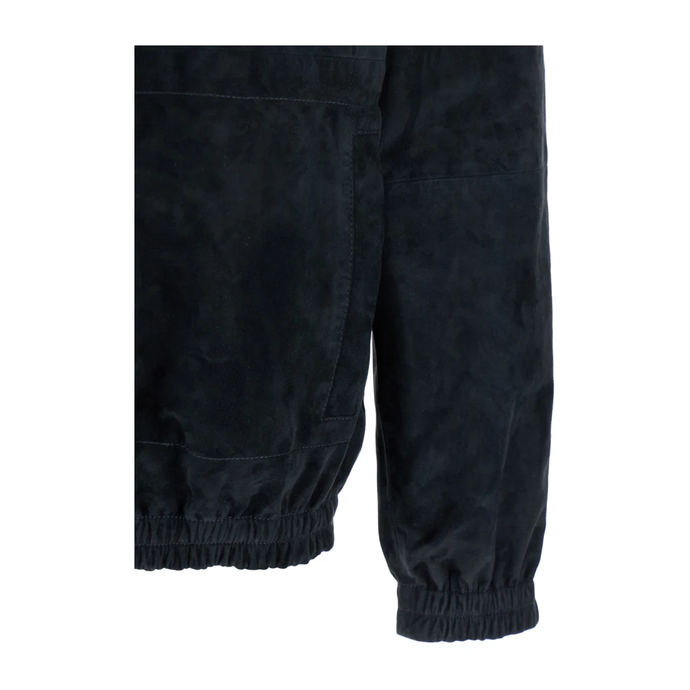 Arma Blauwe Omkeerbare Hoodiejas van Suède Blue Heren