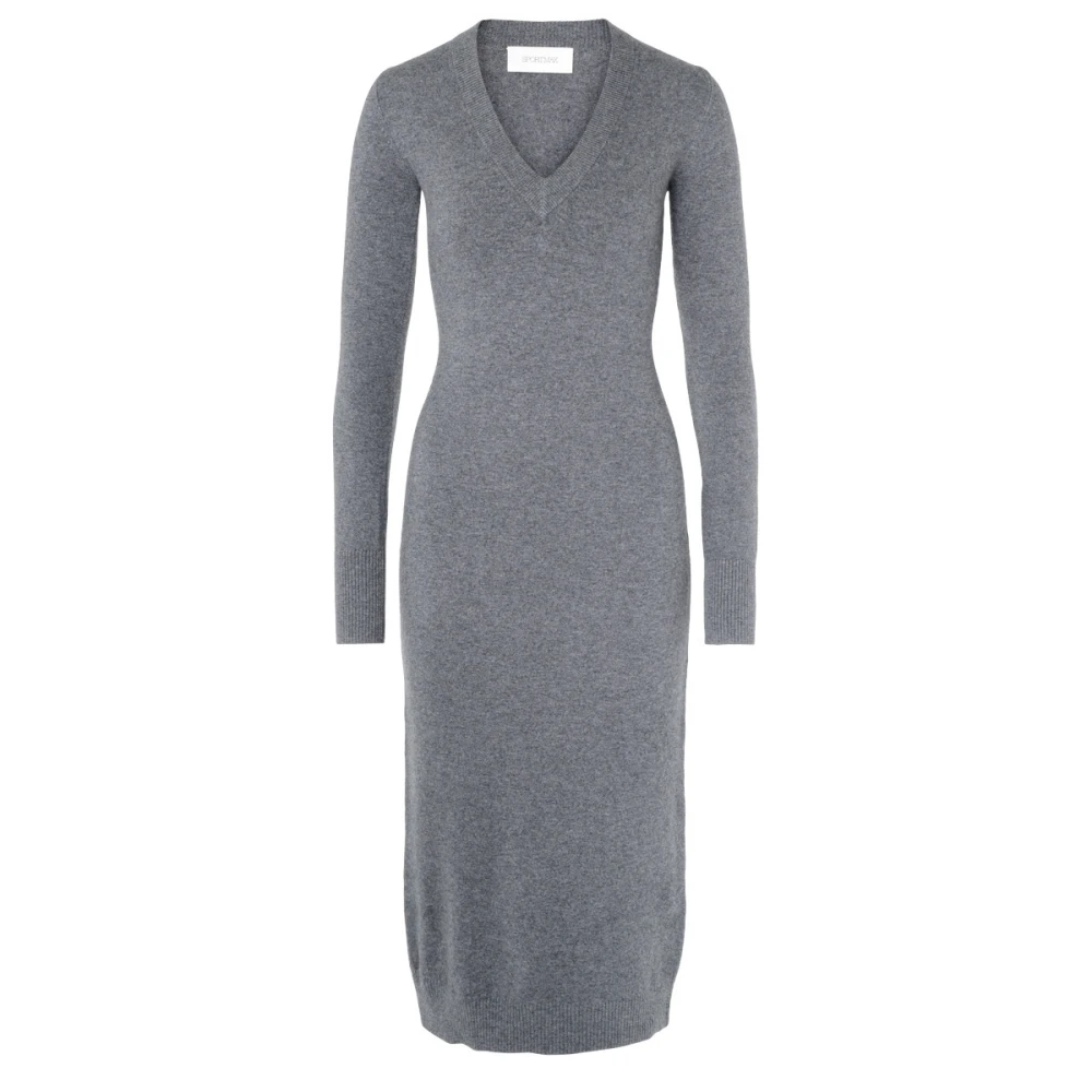 SPORTMAX Lange jurk Divo grijs Gray Dames