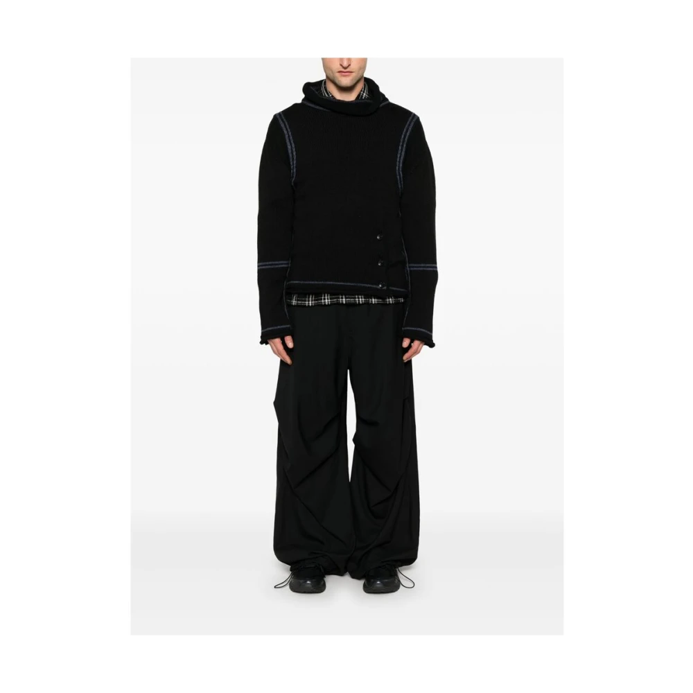 MM6 Maison Margiela Broek met elastische tailleband Black Heren
