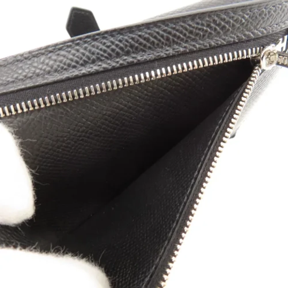 Hermès Vintage Pre-owned Leather wallets Black Dames