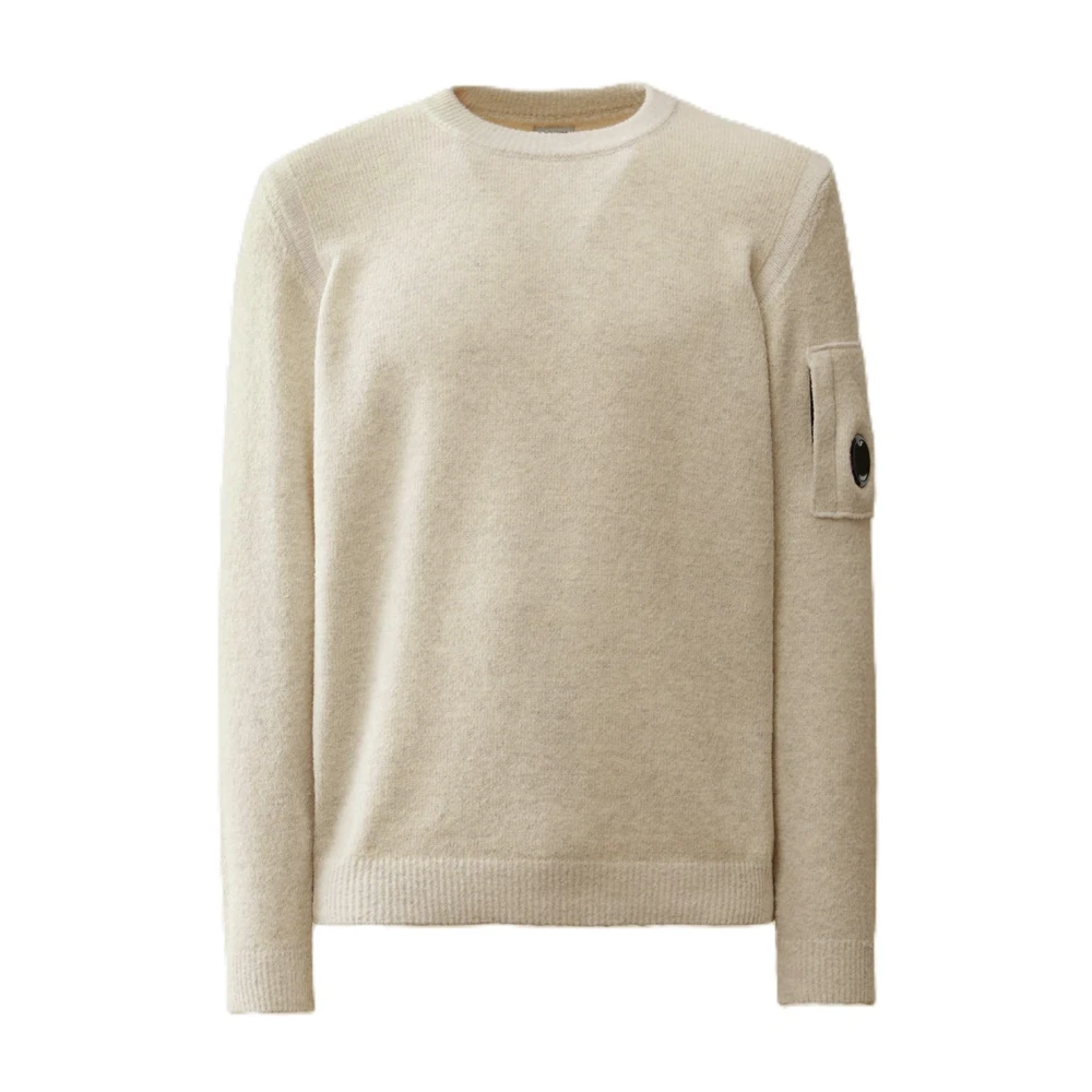 C.P. Company Vanisè Fleece Gebreide Crewneck Sweater Gray Heren
