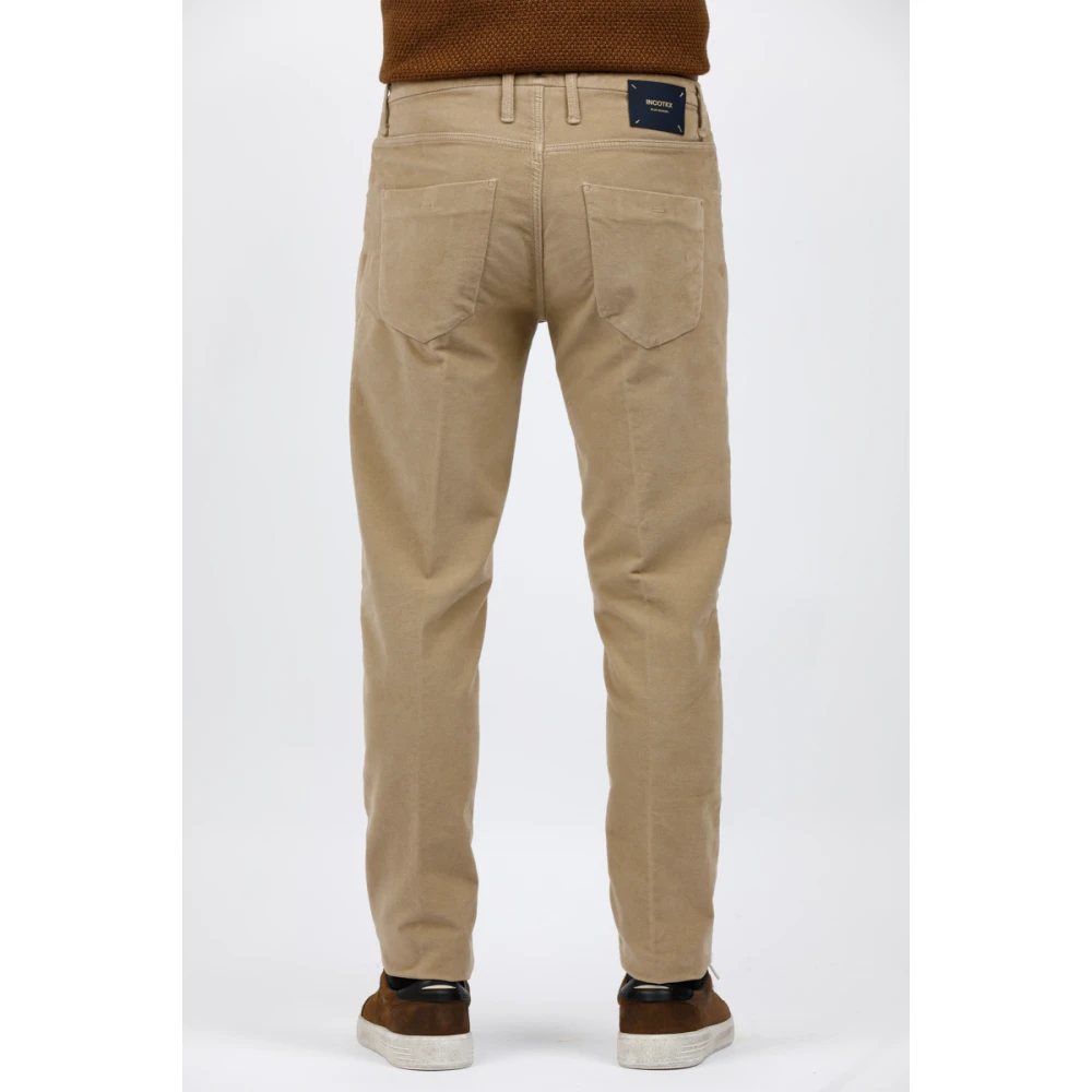Incotex Fluwelen broek voor stijlvolle uitstraling Brown Heren