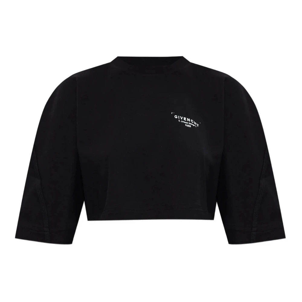 Givenchy Women's Black T-Shirts, Xs, Stamp Print T-Shirt