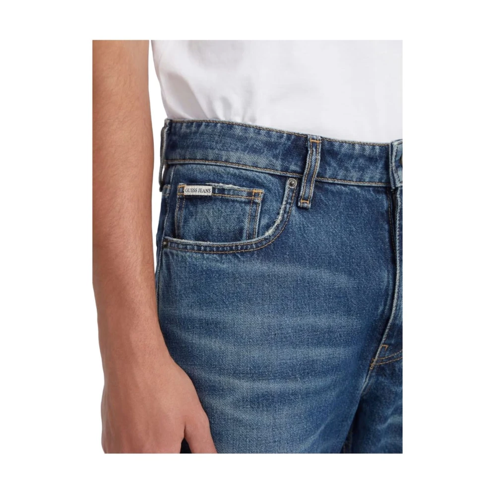 Guess Biologisch Katoen Straight Leg Jeans Blue Heren