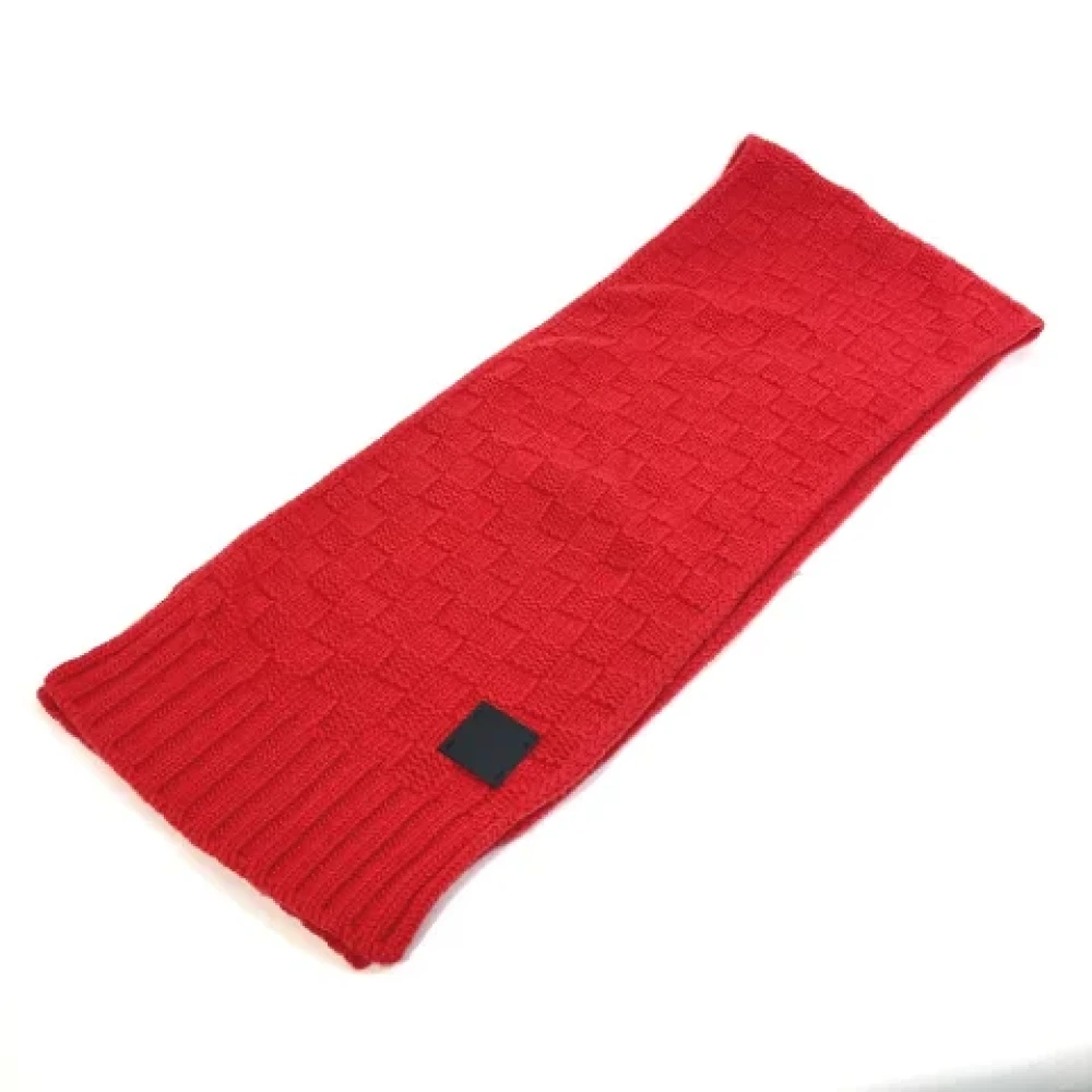 Louis Vuitton Vintage Pre-owned Cashmere scarves Red Dames