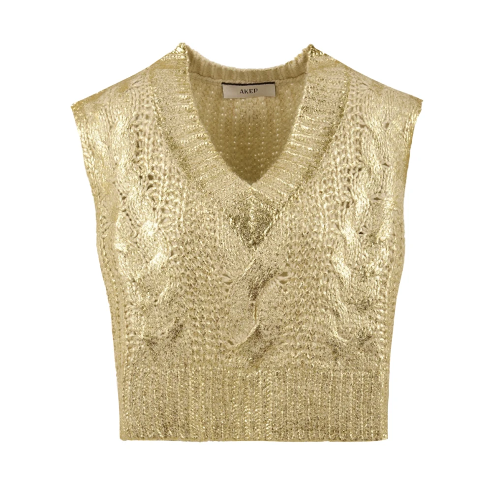 Knitwear > V-neck Knitwear - - Akep - Modalova