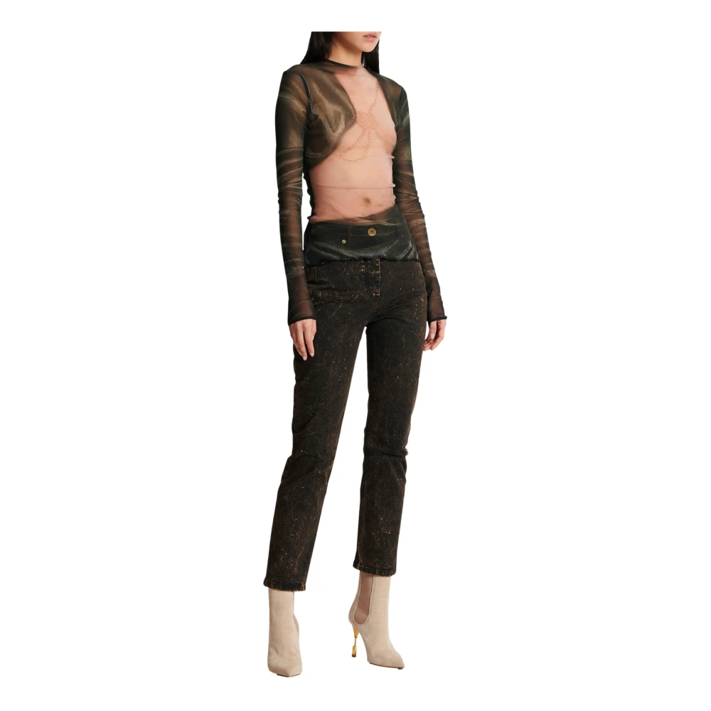 Balmain Trompe l`oeil Tulle Top Multicolor Dames