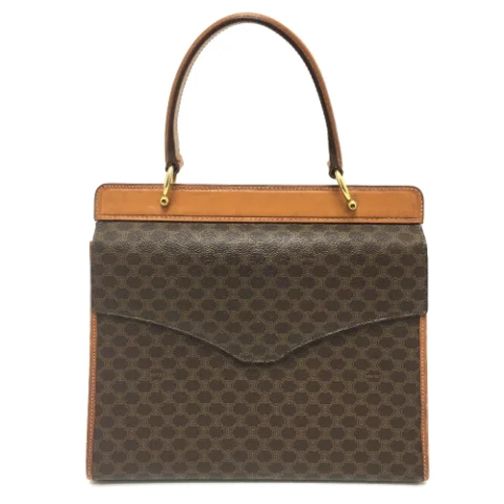 Celine Vintage Pre-owned Fabric shoulder-bags Brown Dames