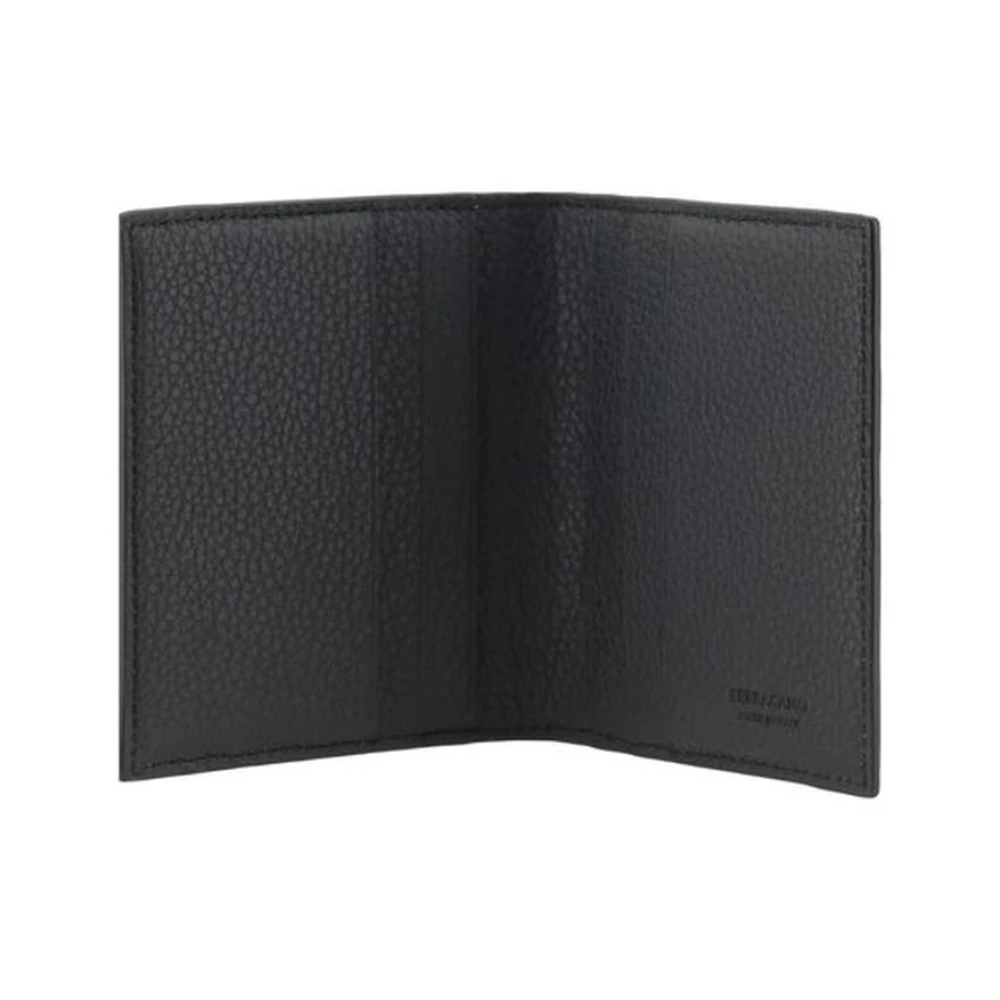 Salvatore Ferragamo Iconische Monogram Leren Kaarthouder Bifold Gray Heren