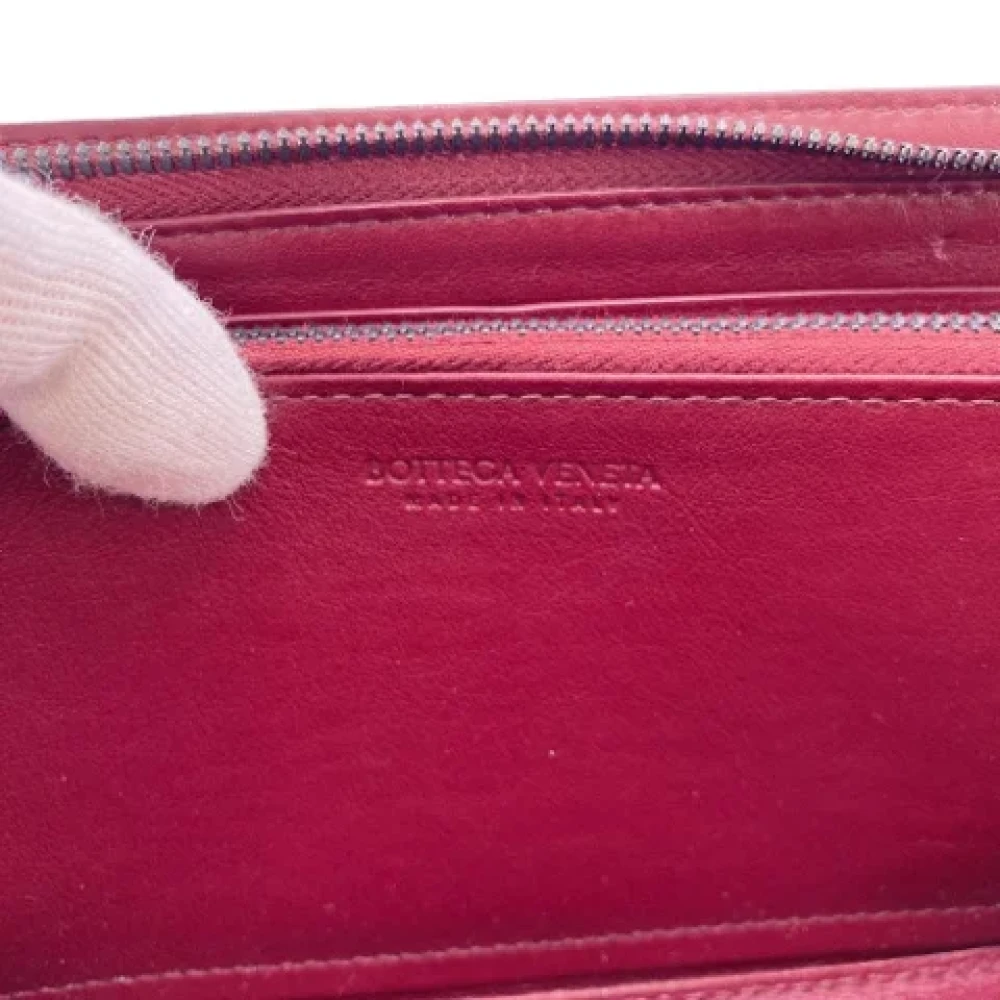Bottega Veneta Vintage Pre-owned Leather wallets Red Unisex