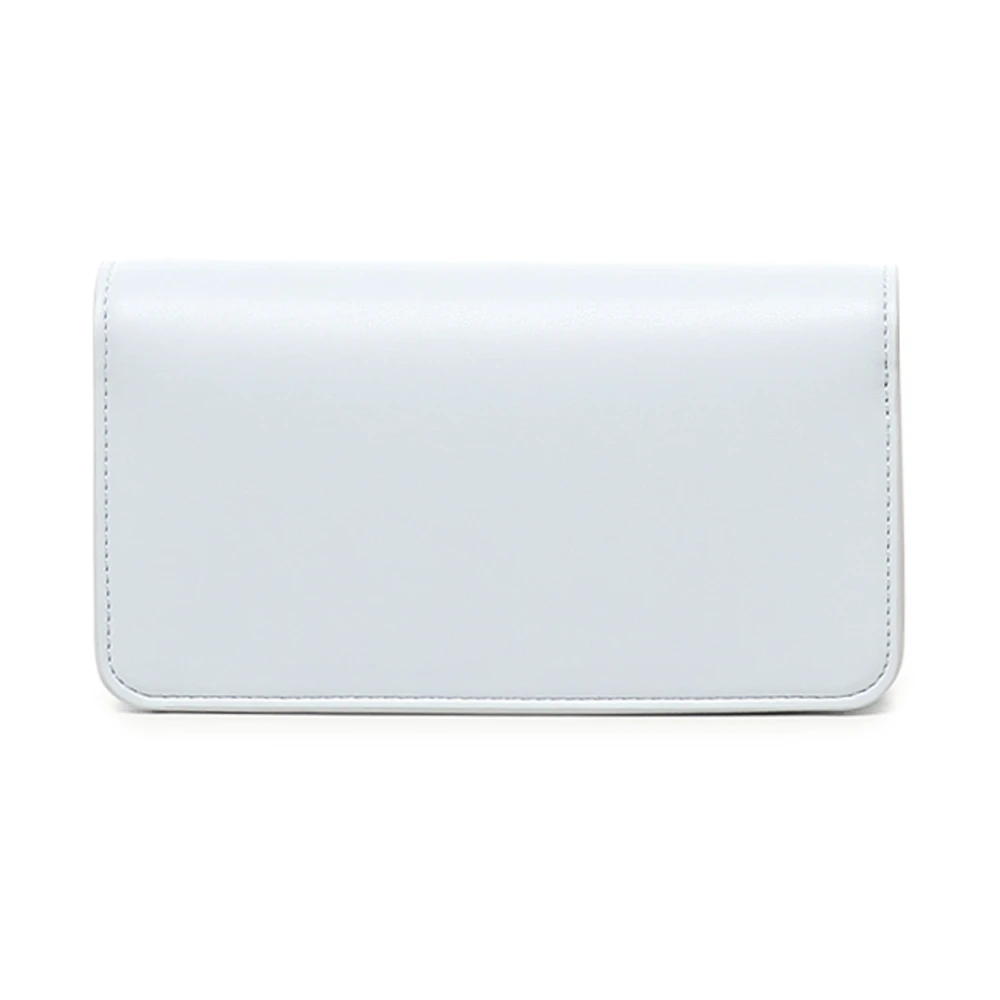 Love Moschino Blauwe Portemonnee met Hartdecoratie Blue Dames