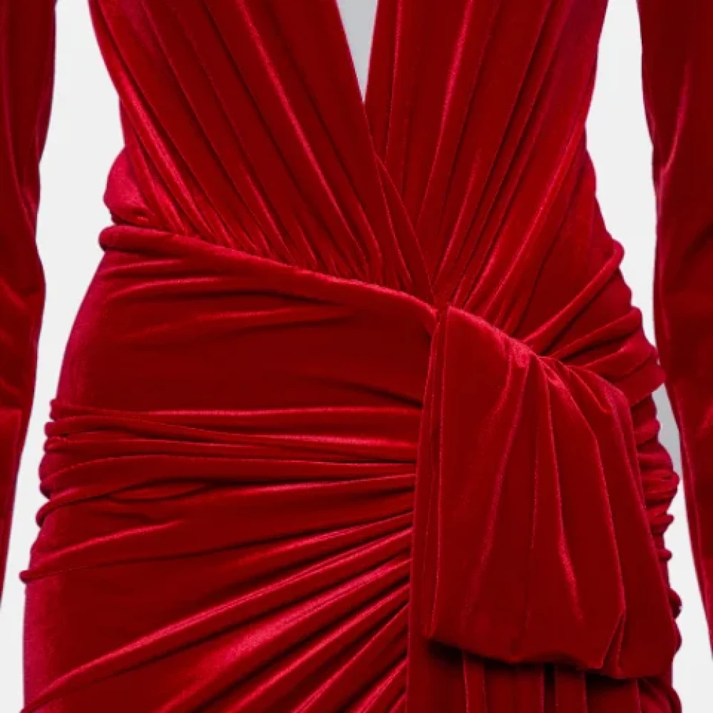 Alexandre Vauthier Pre-owned Velvet dresses Red Dames