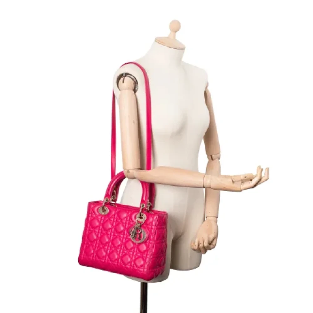 Dior Vintage Pre-owned Leather dior-bags Pink Dames