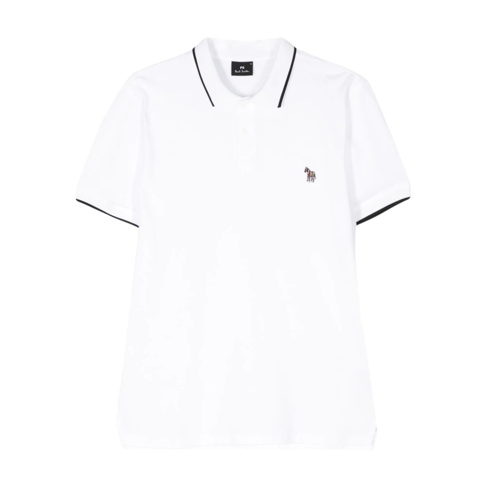 PS By Paul Smith Witte Zebra Polo Shirt White Heren