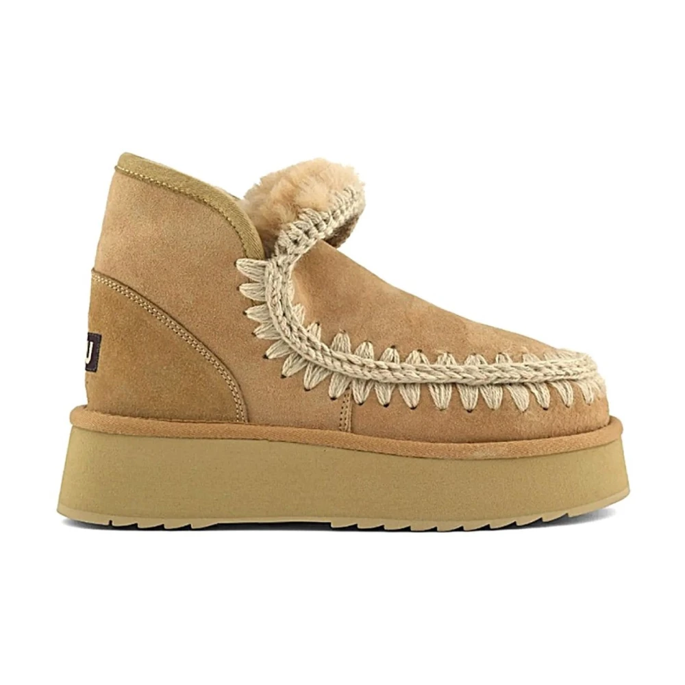 Mou Women's Brown Winter Boots, 7 Uk, Mini Eskimo Platform Boot