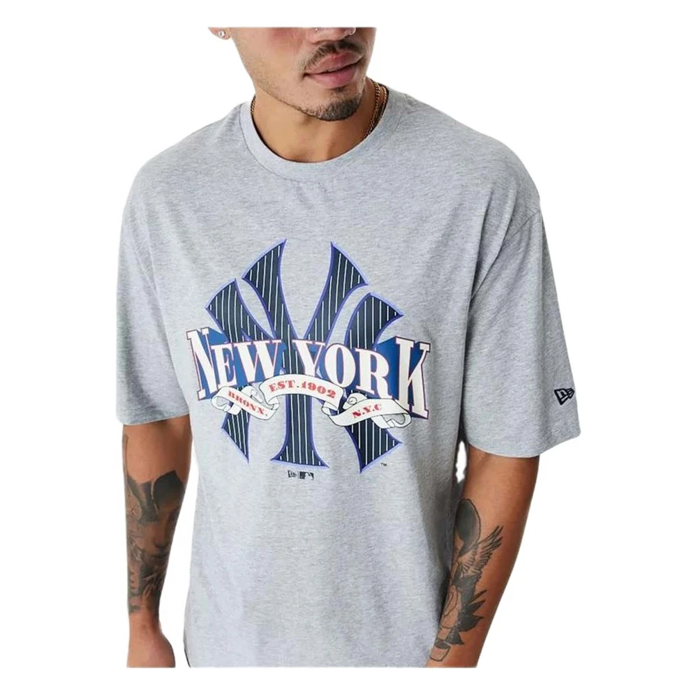 new era MLB Arch Logo Graphic New York Yankees T-shirt Gray Heren