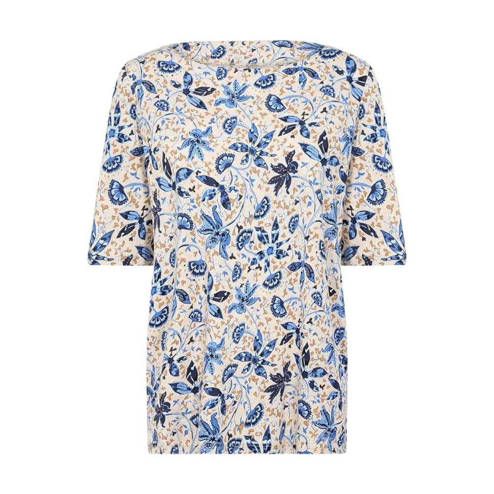Soyaconcept Blauw Bloemenprint Shirt Blue Dames