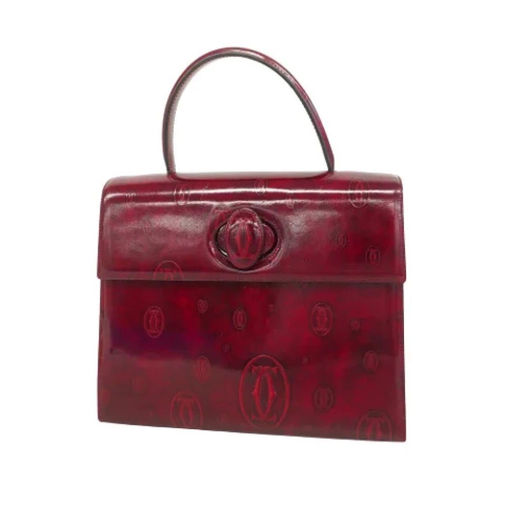 Cartier Vintage Pre-owned Leather handbags Red Dames