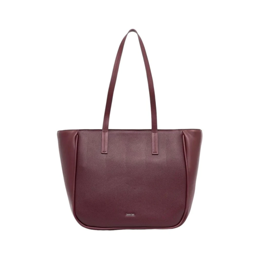 Calvin Klein Bordeaux Polyethyleen Handtas Herfst Winter Collectie Brown Dames