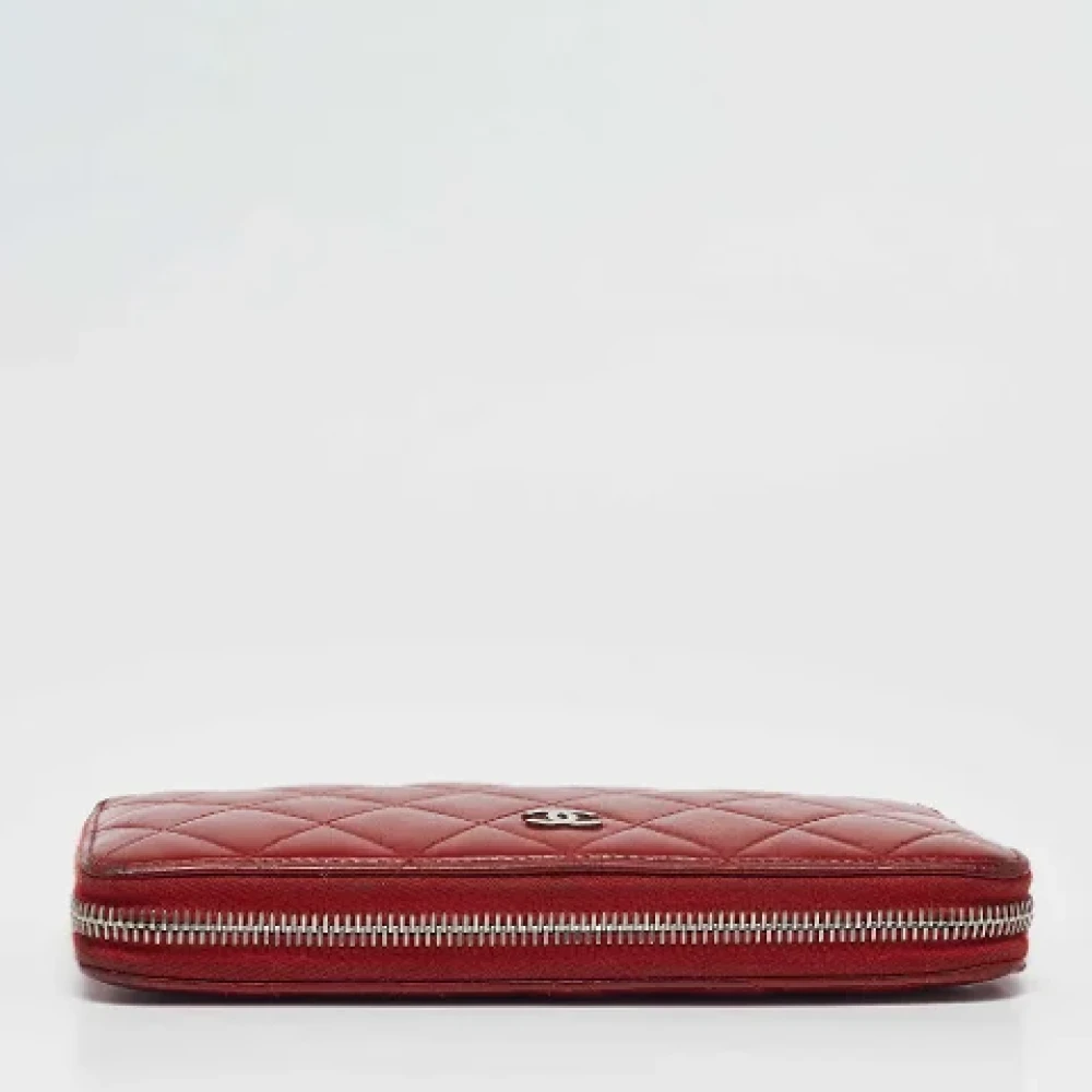Chanel Vintage Pre-owned Leather wallets Red Dames