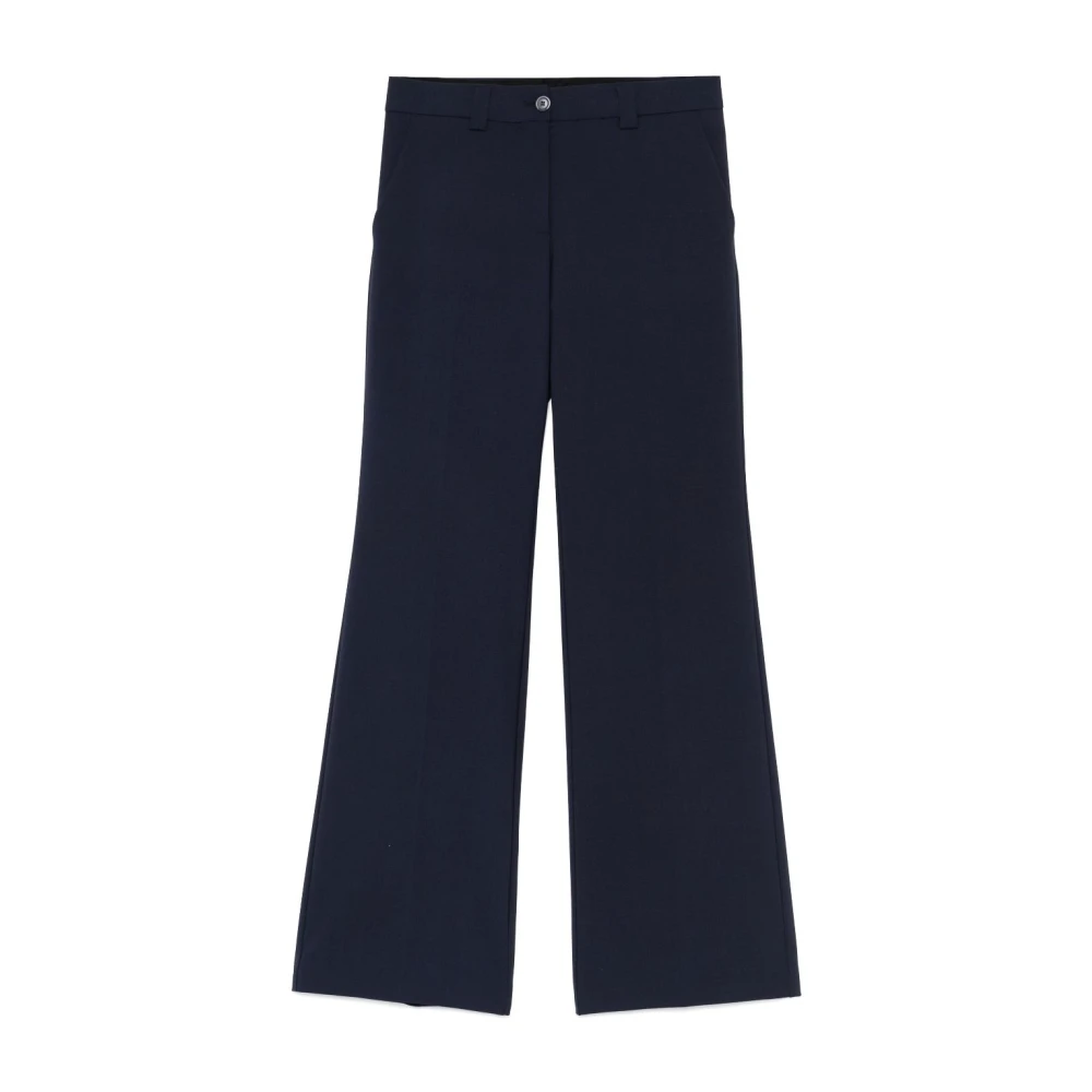 Semicouture Blauwe Elegante Broek Dameskleding Blue Dames