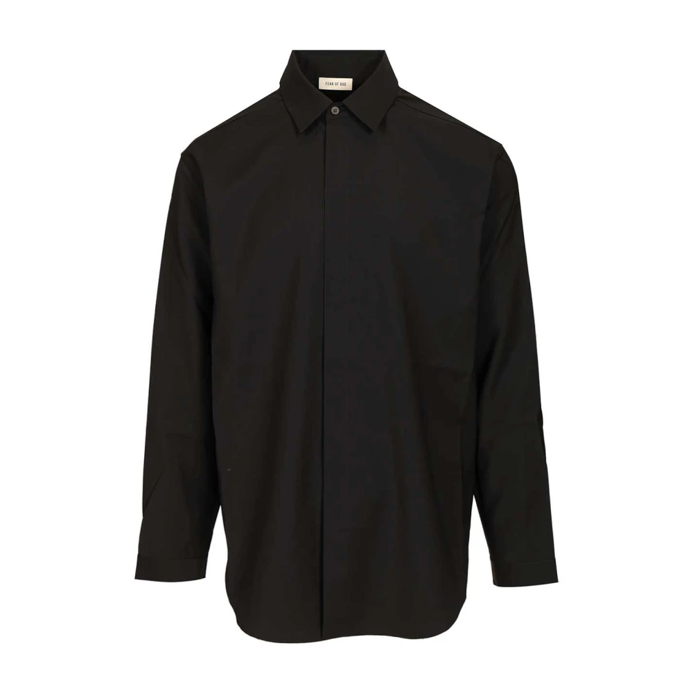 Fear Of God Black Easy Care Wool Classic Shirt - Male - Casual Shirts - M - Shirts