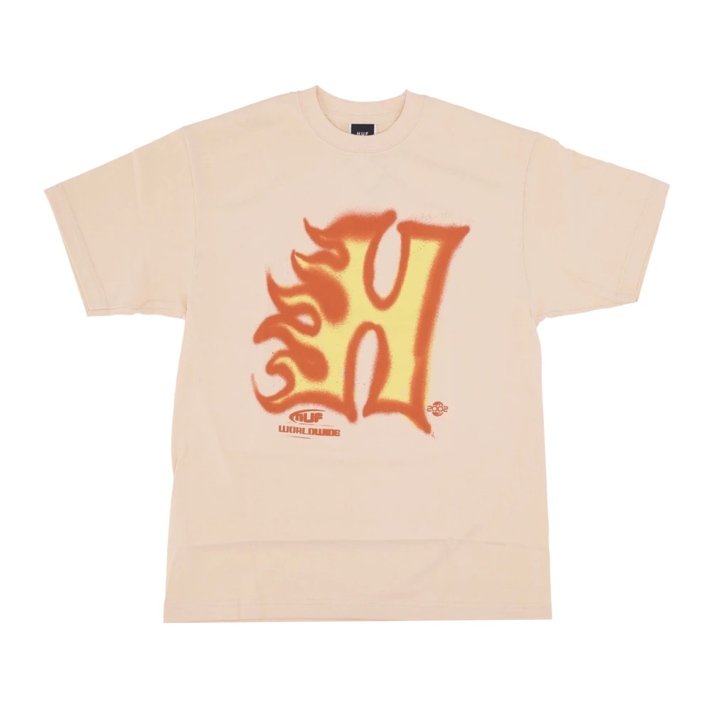 HUF Heat Wave Tee Wheat T-shirt Beige Heren